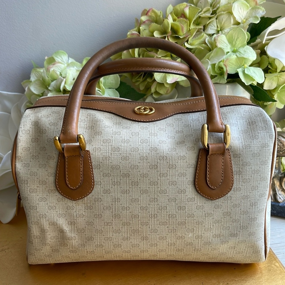 Vintage Gucci Micro GG Monogram Boston Bag | RARE!